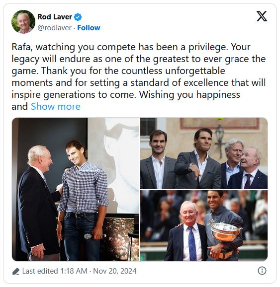 Rod Laver an Rafael Nadal